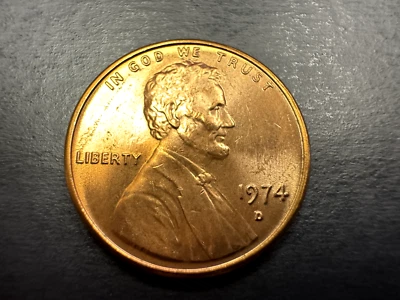 1974-D Lincoln Memorial Penny DIE CLASH ERROR COIN - Chatter Clash - BEAUTIFUL! - Image 1 of 4