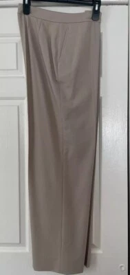 Nuevos Pantalones de Vestir Ellen Tracy Beige/Tostado Clásicos Lana Tropical Frente Plano Talla 10 Foto 1 de 4