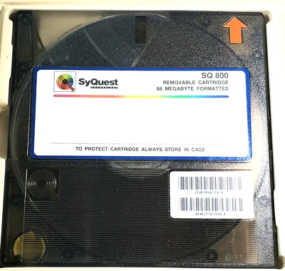 SyQuest Technology SQ800 5.25" Removable 88 MB Hard Disk Cartridge w/ Case - Image 1 of 3
