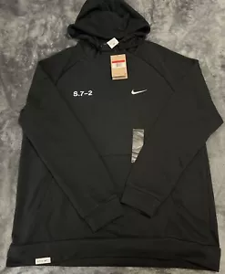 LARGE Men Nike Dri-FIT Fleece Pullover Fitness Hoodie Black FB8610-010 - Picture 1 of 9