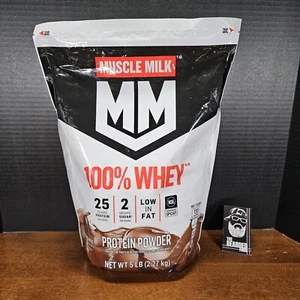 Muscle Milk 100% Whey Protein Powder - Chocolate - 5 LB - Exp May 2025 - Picture 1 of 5