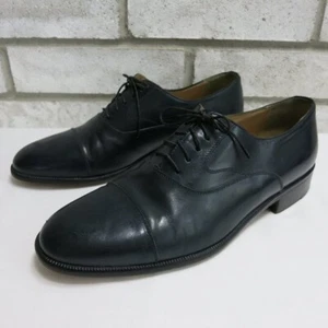 Dino Bigioni Cap Toe Leather Dress Oxfords Shoes Men's Footwear Zapatos 9.5 - Picture 1 of 7
