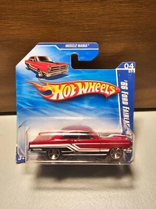 Hot Wheels '66 Ford Fairlane GT Red 2010 #90 Muscle Mania Short Card New - Picture 1 of 2