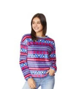 Kohl's Striped fleece sweater, soft and cozy, XS but runs like M. New with tags. - Picture 1 of 12