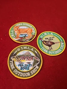 I.W.L.A. YORK AREA OUTDOOR SHOW 4" 2002 , 2003, and 2004 Patches. Set Of 3. - Picture 1 of 4