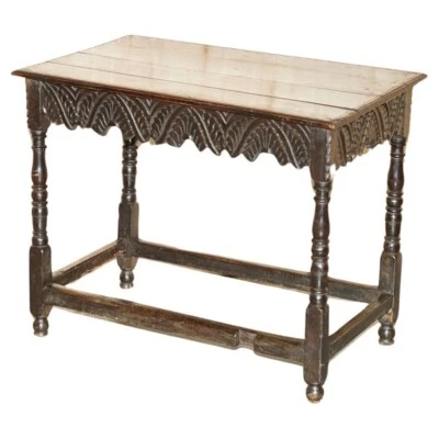 ANTIQUE ENGLISH 18TH CENTURY JACOBEAN CENTRE TABLE WITH ORNATELY CARVED APRON - Image 1 of 4