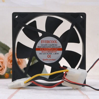 1 pcs EVERCOOL 9025 12v 0.15A EC9225M12C ultra-quiet power supply cooling fan. - Image 1 of 4