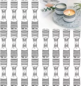 20 Pack Metal Candle Wick Holders Wick Centering Devices for Candle Making - Picture 1 of 7