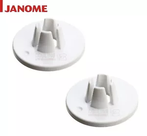 JANOME Sewing Machine THREAD SPOOL HOLDER CAP COTTON DISC STOPS SMALL Genuine x2 - Picture 1 of 1