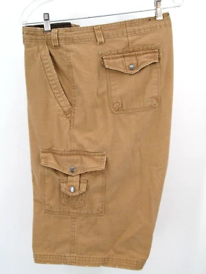 Pantalones Cortos Carga SWISS CROSS Hombres Talla 42 Tostado Caqui Tiro Alto Solapa Bolsillos Duraderos Foto 1 de 4