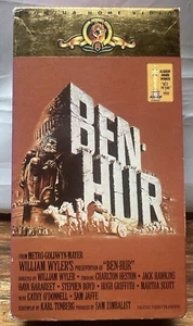 Ben-Hur (VHS, 2-Tape Set) Tested Charlton Heston Religious Epic Vintage - Picture 1 of 3