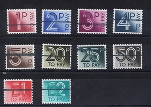 1970. Selection x 10 Postage Due Training Stamps to £2 value. Unmounted mint. - Picture 1 of 1