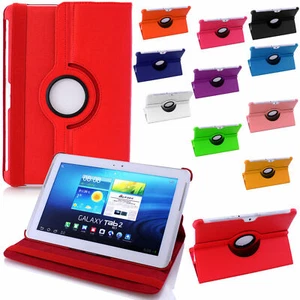 360 Rotating Leather Case Stand Cover for Samsung Galaxy Tab 3 10.1" P5200 /5210 - Picture 1 of 18