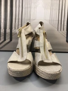 Michael Kors Cuñas Beige y Oro Mujer Tamaño 11 M SKU#6601 - Imagen 1 de 6