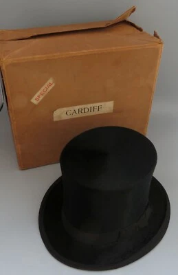 TOP HAT BY A CALDER & SONS CARDIFF - IN HOPE BOX TEXTURED / SILK PLUSH ? EFFECT - Image 1 of 4