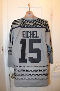 REEBOK Buffalo Sabres Jack Eichel #15 maglia alternativa check incrociato uomo grande - Foto 1 di 9
