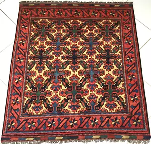 Afghan Kazak Teppich Turkmen Handgeknüpfte Orient Rug Carpet Tapis Alfombra Red - Bild 1 von 8