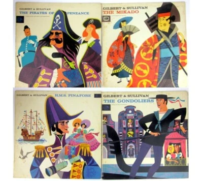 4 x Gilbert & Sullivan LP 12" Record Bundle Mikado Pinafore Penzance Gondoliers - Image 1 of 4