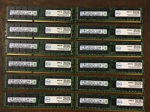 Lot 12 SAMSUNG M393B2G70QH0-YH9 16GB 2Rx4 PC3L-10600R-09-12-E2-D3 Server RAM - Picture 1 of 3