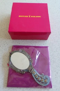 Butler & Wilson Enamel Peacock Folding Mirror Ornate Floral Bird Boxed EXCELLENT - Picture 1 of 4