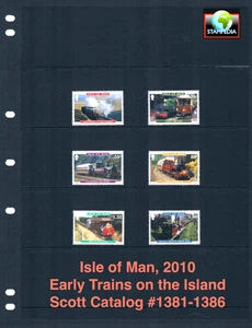 1/3 off $13.60 Scott Value - 2010 ISLE OF MAN GB UK Early Trains CV MNH NH UMM - Picture 1 of 4