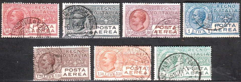 ITALY #C3-9 1928 Airmail Set Used - Image 1 of 1