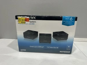 Netgear Nighthawk Dual-band AX1500 3-Pack (MK6W) MR60 Mesh Wifi Router. NIB - Picture 1 of 5