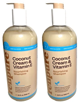 (2 Pack) Renpure - COCONUT Cream & Vitamin E - Nourishing SHAMPOO - 32 oz - Image 1 of 4