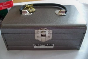 Vintage 1999 Limited Edition Collection Metal Craftsman Mini Tool Box Ornaments - Picture 1 of 5