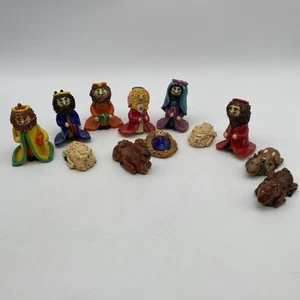 Salt Dough 12 Piece Nativity Scene Handmade Ornaments Christmas Folk Art READ - Picture 1 of 20