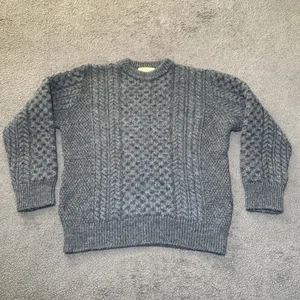 Shades of Aran Pullover Fisherman Ireland Gr. XS grau Merinowolle Sweater Irish - Bild 1 von 17