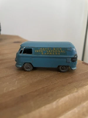 Vintage Lesney Matchbox No. 34a - Volkswagen Van - Blue International Express - Image 1 of 4
