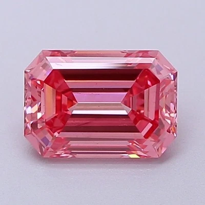 Emerald 1.17 Carat Fancy Vivid Pink CVD VS2 IGI loose lab grown diamond - Image 1 of 3