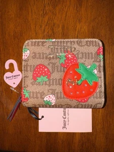 Juicy Couture Strawberry Freshly Picked Wallet Brown Gold Red - Picture 1 of 3