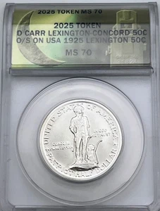 2025 Daniel Carr Lexington Concord 50C ANACS MS70 Overstruck - Picture 1 of 2