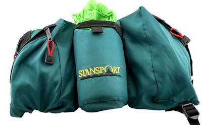 Riñonera acolchada Stansport 1 compartimento para botellas 2 compartimentos con cremallera verde Foto 1 de 4