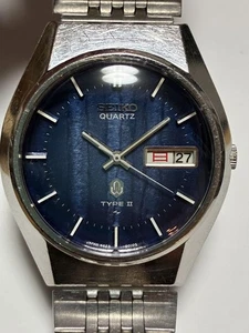 Reloj Seiko Vintage Tipo II Cuarzo Hombre con Esfera Rara Edición Modelo Temprano - Imagen 1 de 6