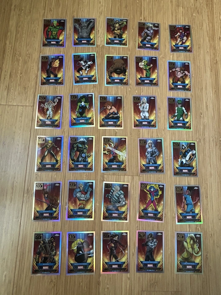 2025 Topps Chrome Marvel Anniversaries Complete Set 1-30 (30 Cards)  - Image 1 of 1