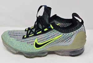 Nike Air VaporMax Flyknit Volt Photo Blue DX3367-700 Size 4Y Youth Sneakers Shoe - Picture 1 of 8
