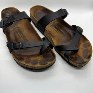 Birkenstock Mayari Sandals Slides Birko-Flor Black Comfort EU 40 Womens 9 Mens 7 - Picture 1 of 8