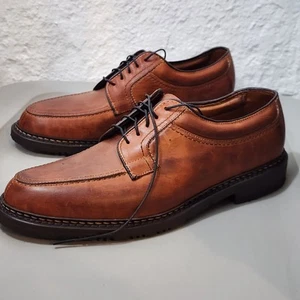 Allen Edmonds Wilbert Oxford Split Moc Toe Blusher Shoe 1951 Lace-up Brown 8.5 D - Picture 1 of 24