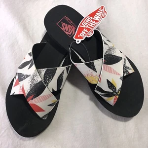 Vans Tropic Palm Cross Strap Slip On Sandals Women's VN0A4U1Z2X8 (size vary) NEW - Picture 1 of 10
