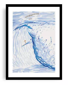 Raymond Pettibon - I See A Wave, Giclee Print, Large Format Surfer Poster Wave - Picture 1 of 12