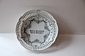 Jugendstil Durchbruchschale Silberhochzeit 22,5 cm Vintage schale Porzellan - Bild 1 von 7