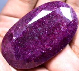 RARE 386.45 Ct Natural HUGE Red Ruby CERTIFIED* Museum Grade Oval Loose Gemstone - Picture 1 of 14