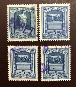 Italien Einnahmen Briefmarken Lot 4 Stück gebraucht - Bild 1 von 1