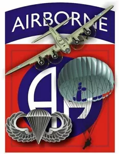 2-PACK 82nd AIRBORNE PARATROOPER ARMY VETERAN STICKERS - Picture 1 of 1