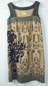 FLOREAT ANTHROPOLOGIE FULLY LINED SILK & COTTON SLEEVELESS SUNDRESS SZ 4 - Picture 1 of 6