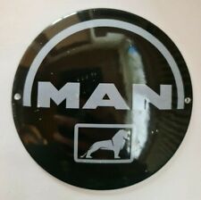 MAN TRUCKS (ROUND).  PORCELAIN EMAILLE / ENAMEL SHIELD, SIGN, PLATE RETRO