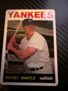 1996 Hamilton Topps Mickey Mantle porcellana 1964 ristampe # 50Yankees - Foto 1 di 6